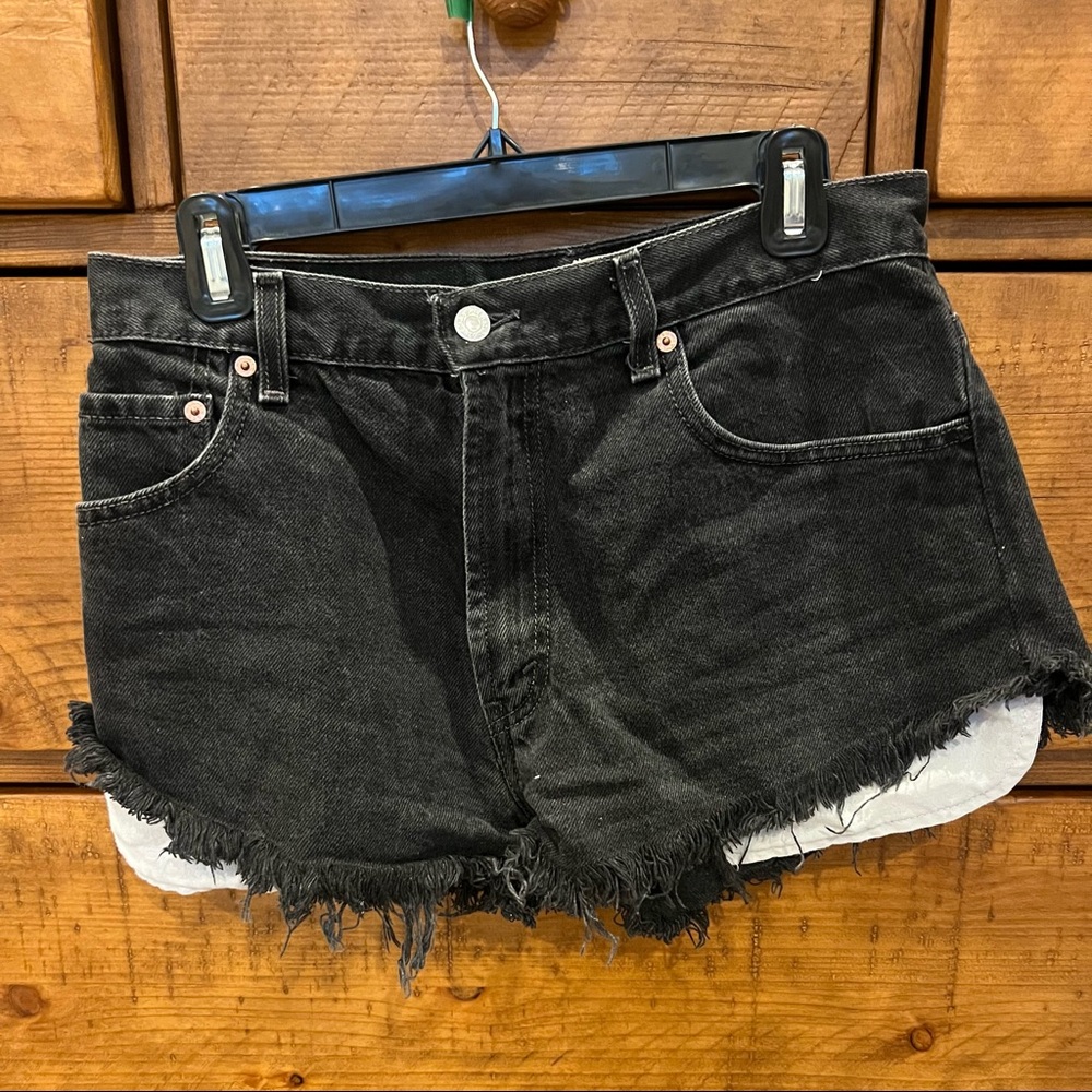 Levi Black Denim shorts